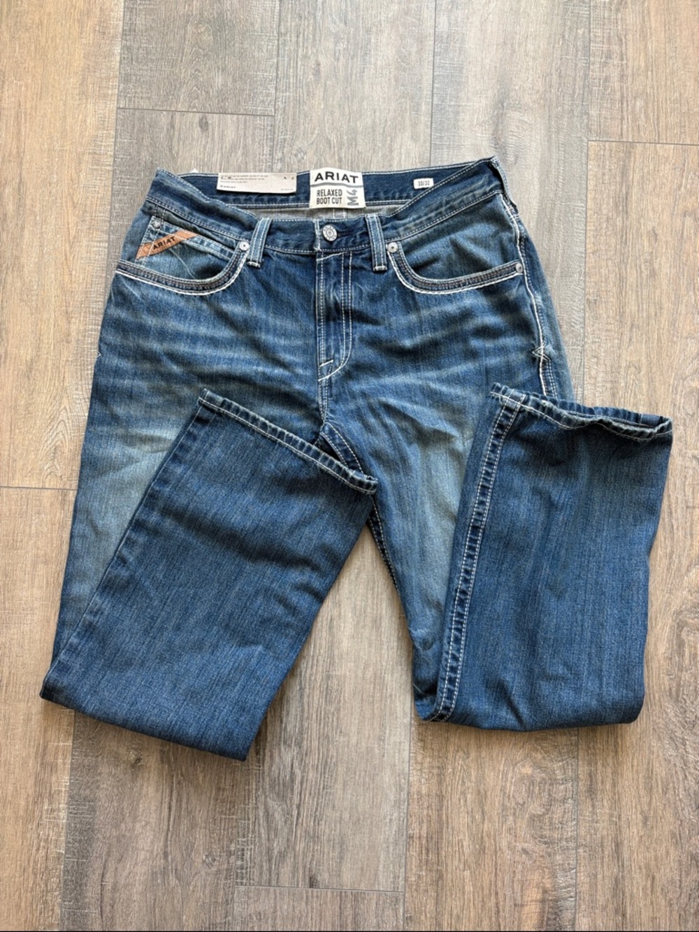 Ariat Men's Relaxed Straight-Leg Jeans - Blue Wash